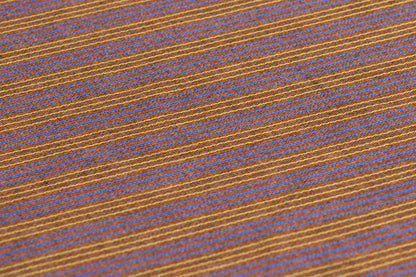 Striped Italian Wool Blend Suiting - Brown / Blue / Yellow