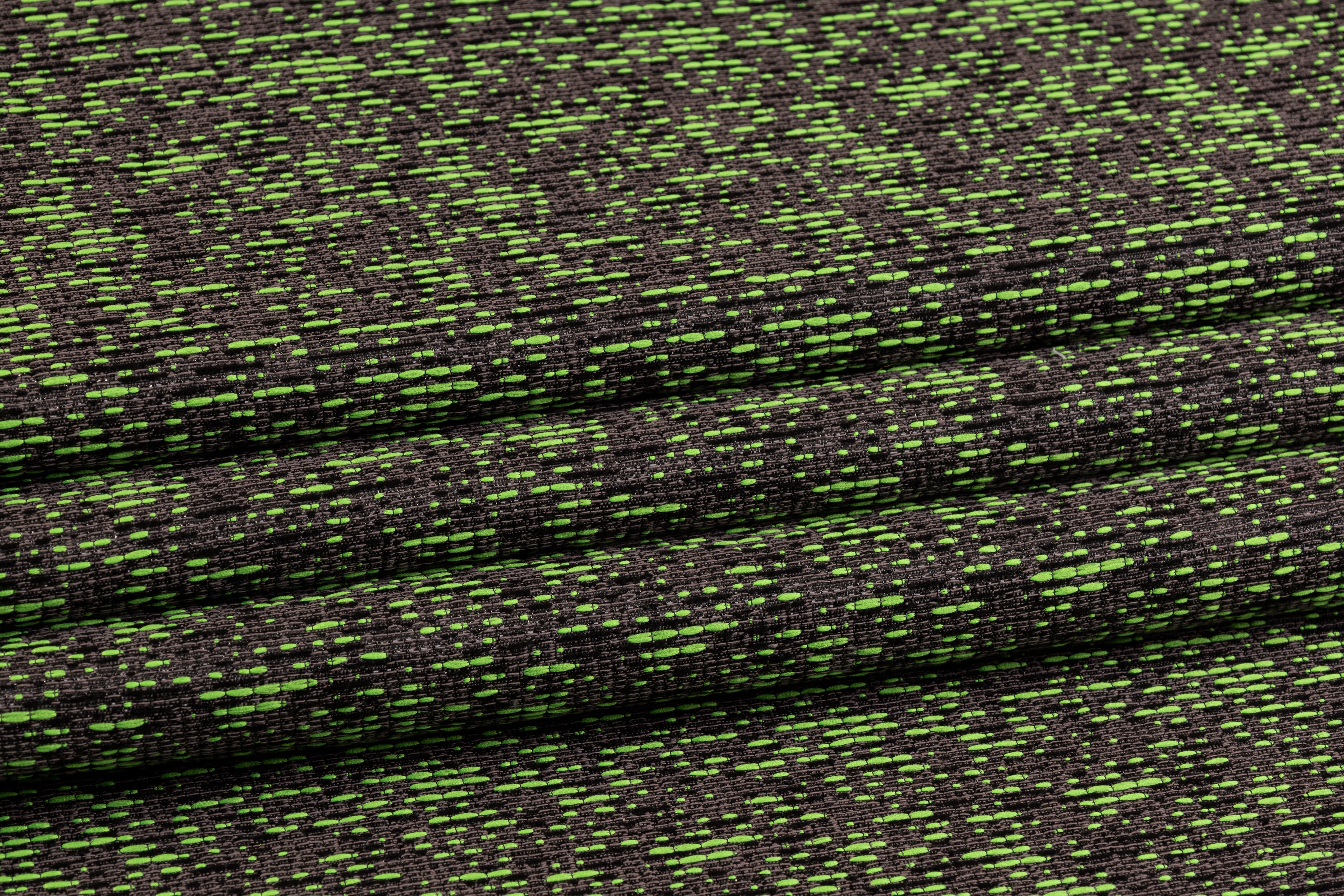 Metallic Brocade - Green and Gray