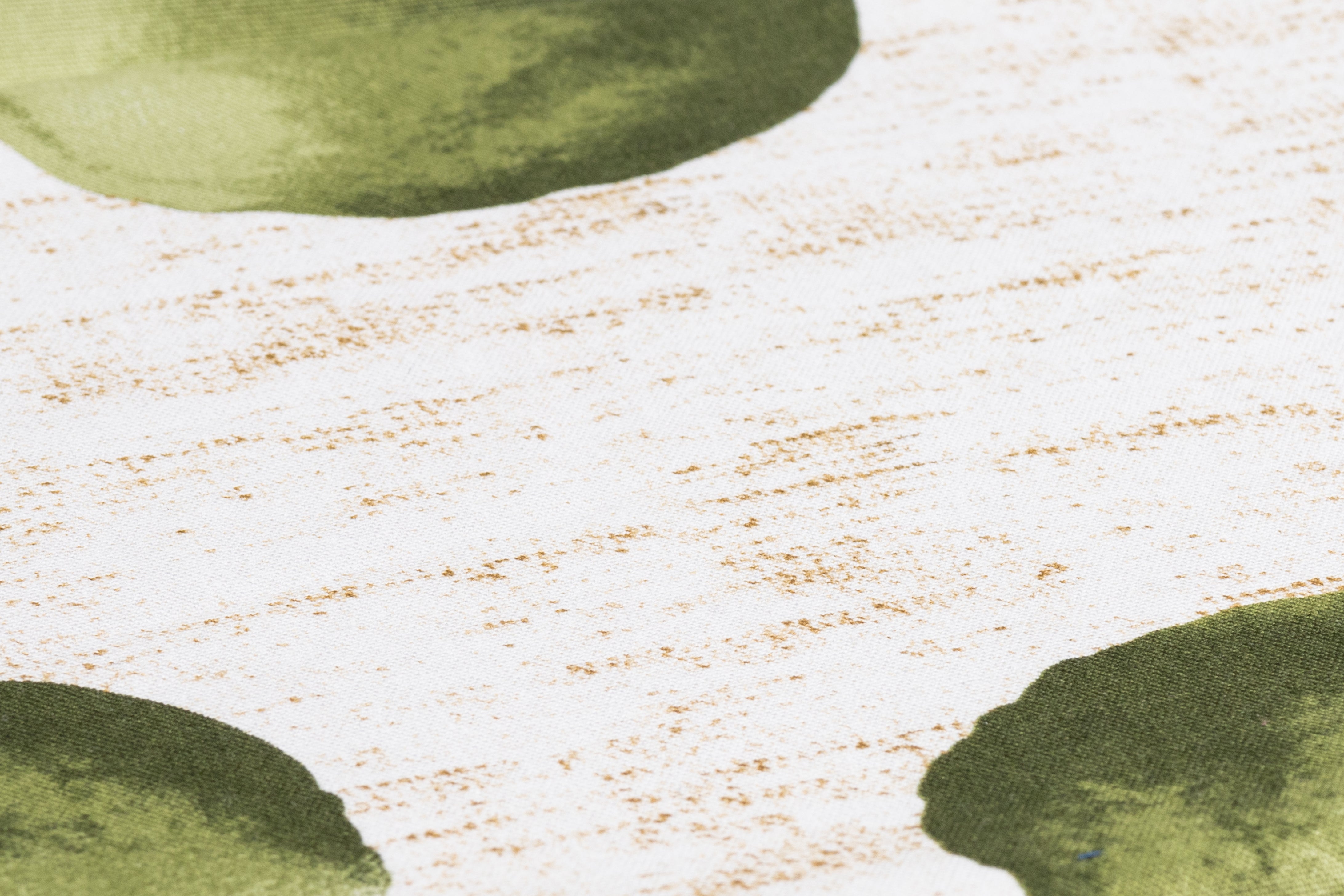 Printed Italian Linen Viscose Blend - White / Lime