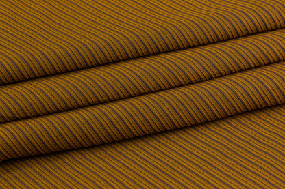 Double Faced Viscose Jacquard - Antique Gold and Navy Blue