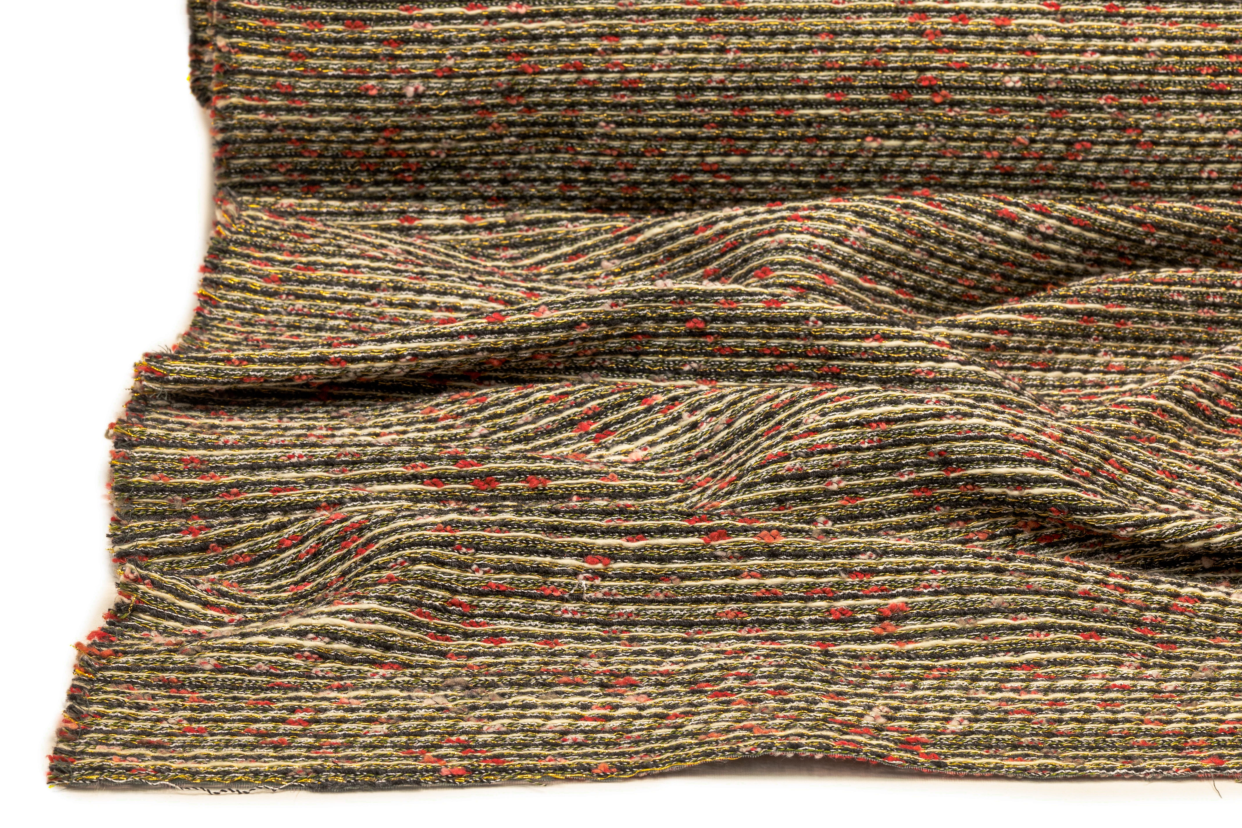 Luigi Verga - Metallic Italian Tweed - Gold / Green / Red