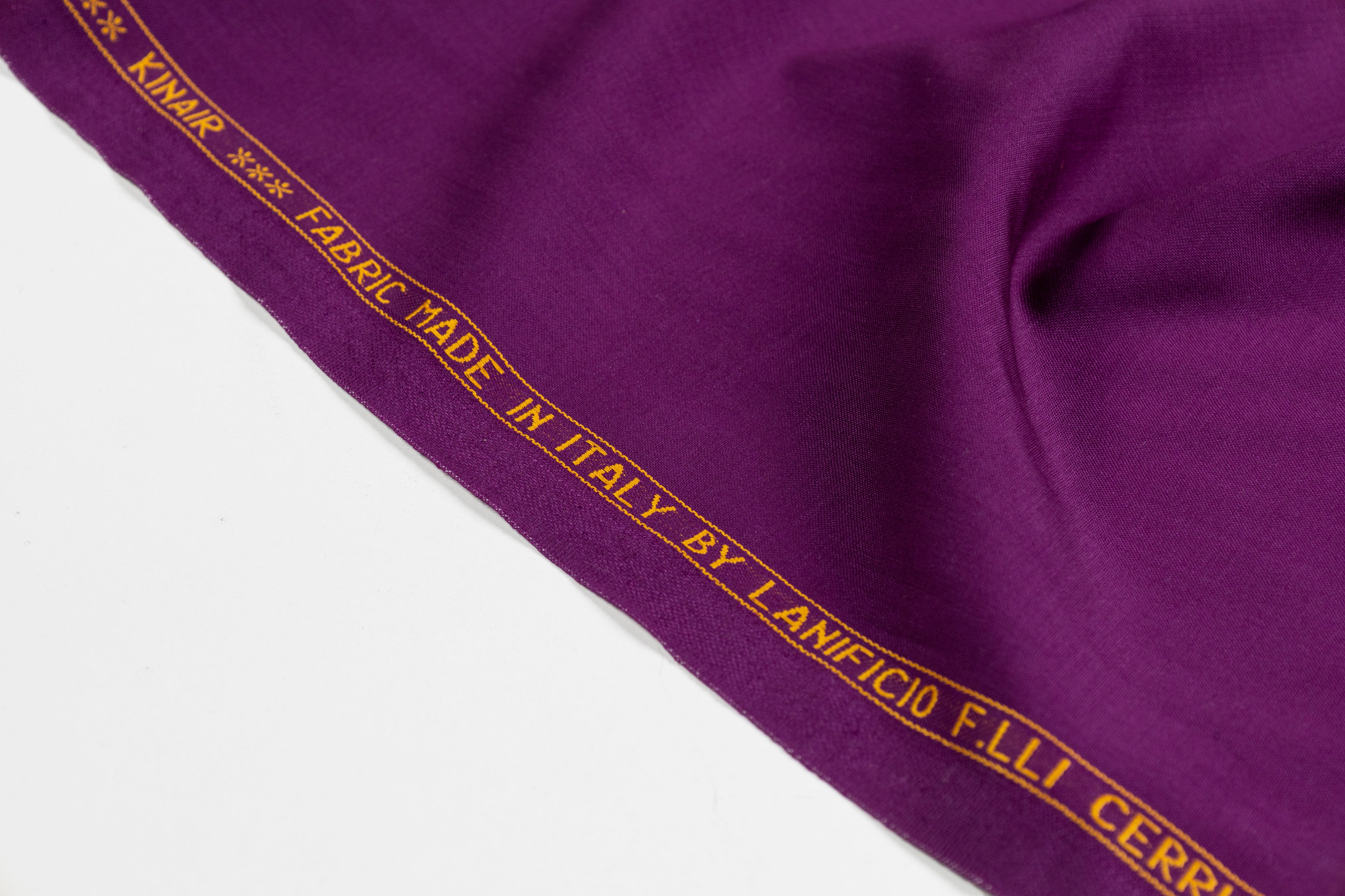 Cerruti - Kinair Wool and Mohair Suiting - Plum