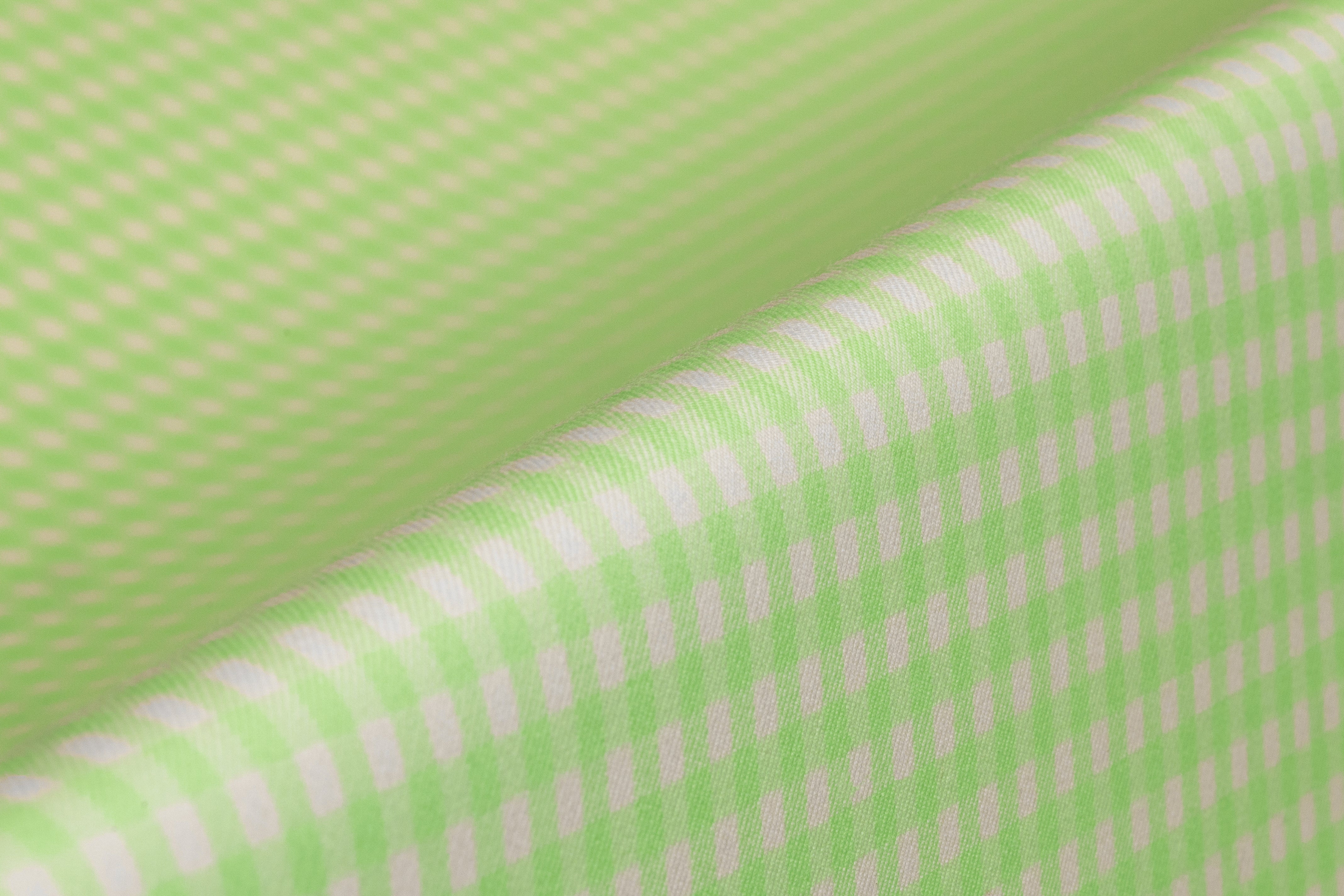 Double Faced Gingham Checked Wool Coating - Green