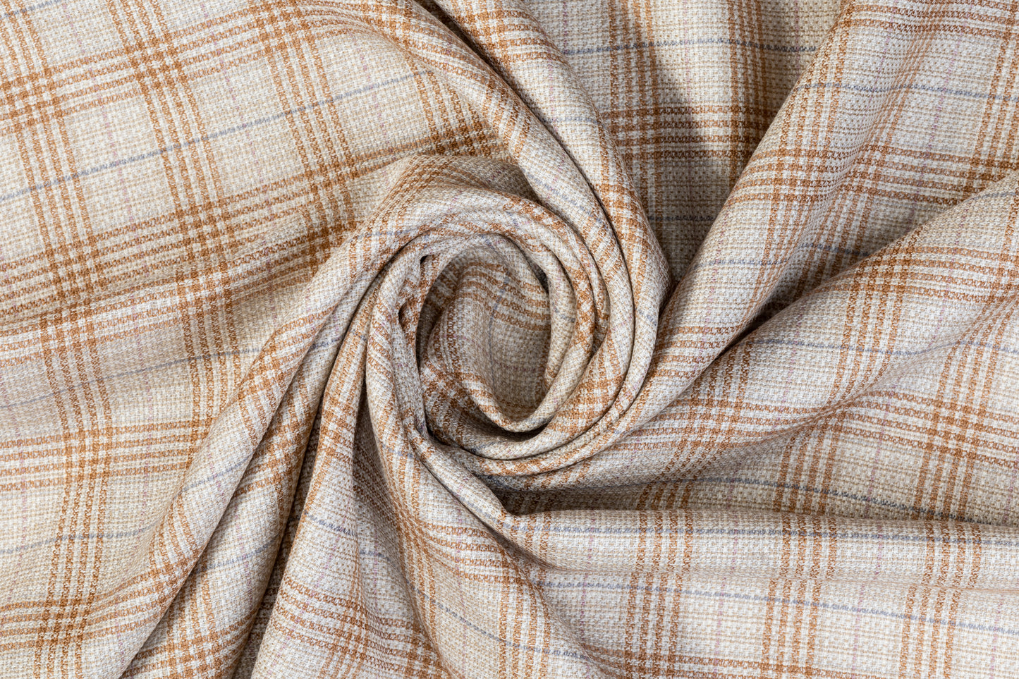 Loro Piana - Plaid Italian Silk and Wool Suiting - Tan