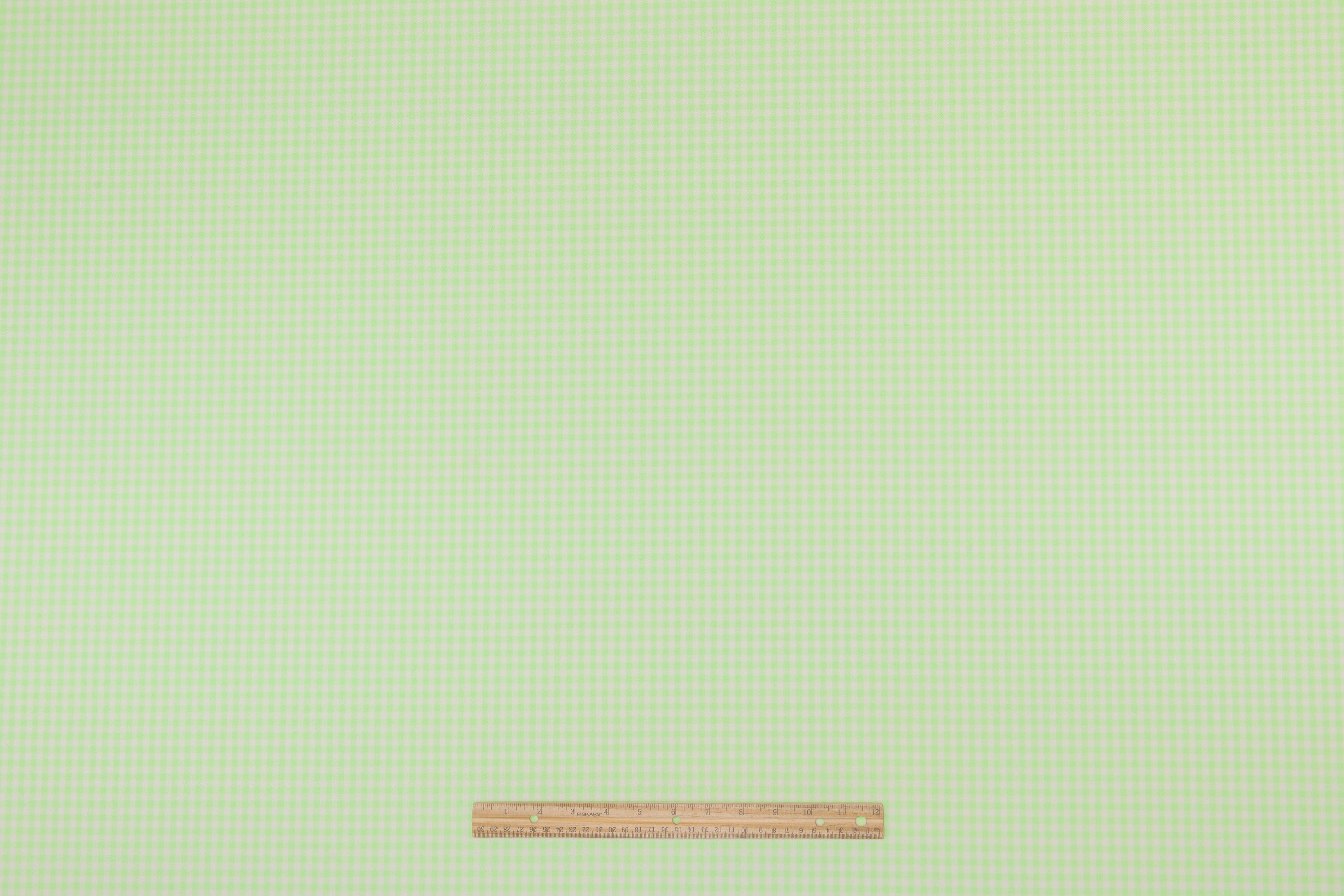 Double Faced Gingham Checked Wool Coating - Green
