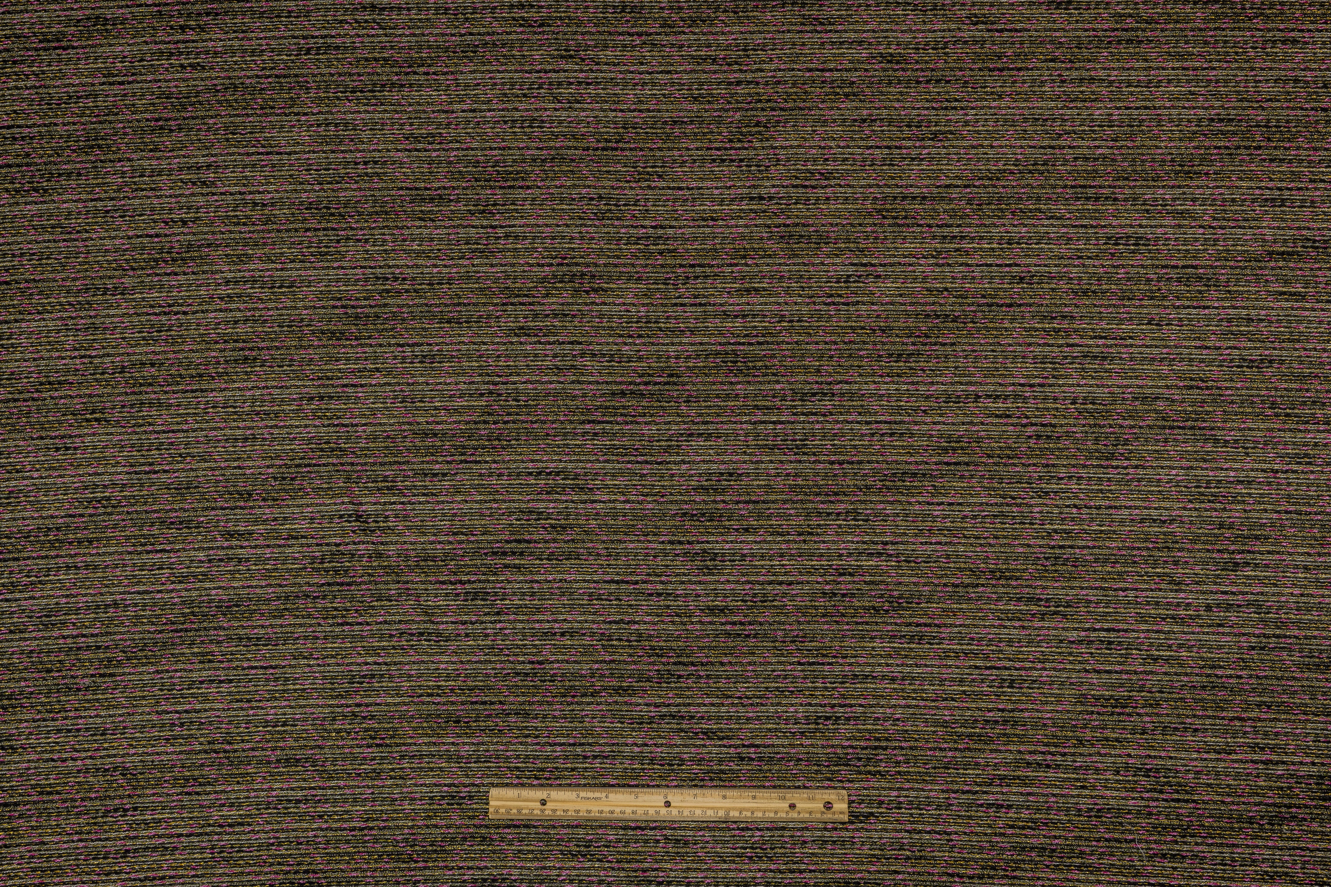 Luigi Verga - Metallic Italian Tweed - Black / Pink / Green / Gold