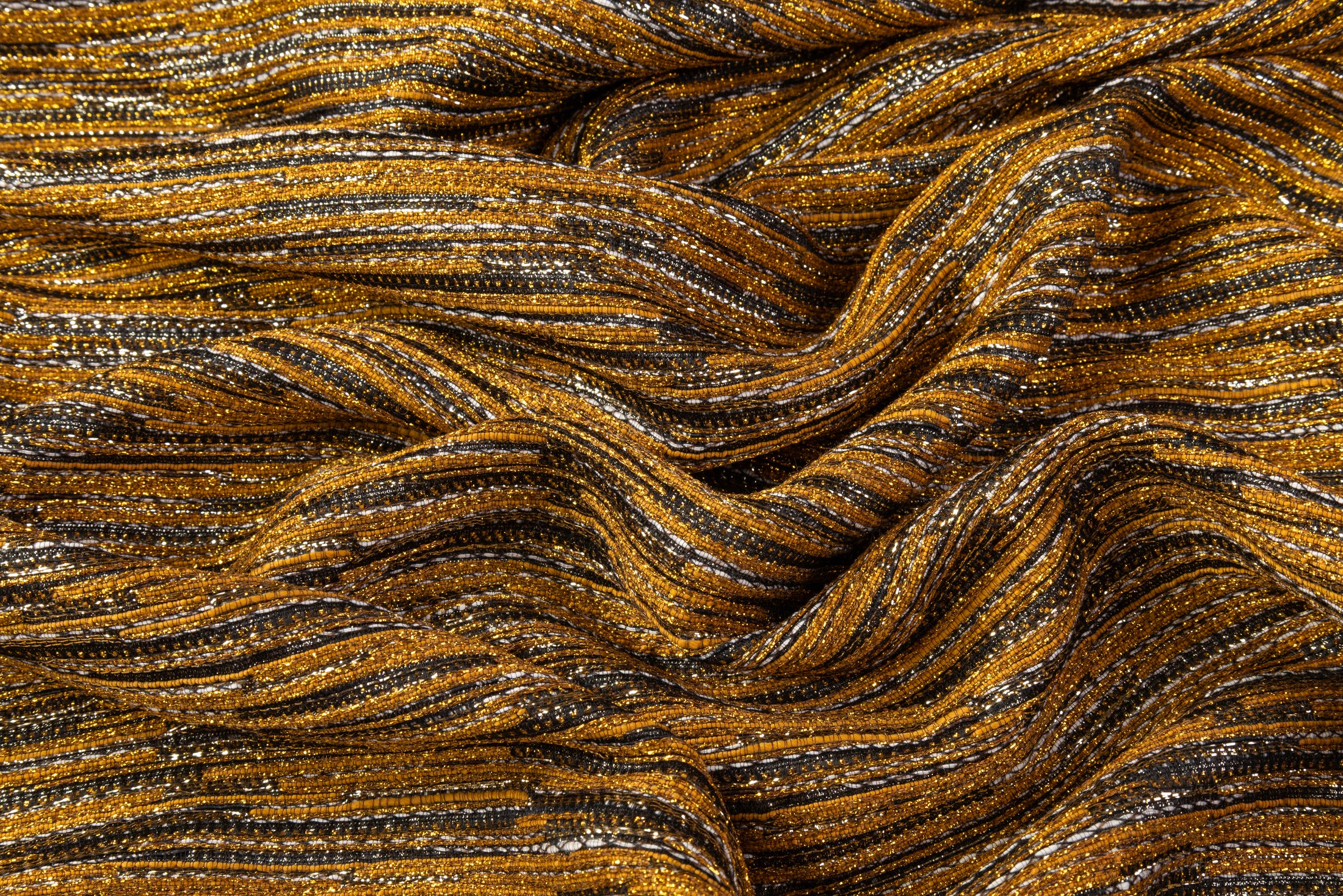 Metallic Gold and Blue Crackle Luxury Brocade main image 1