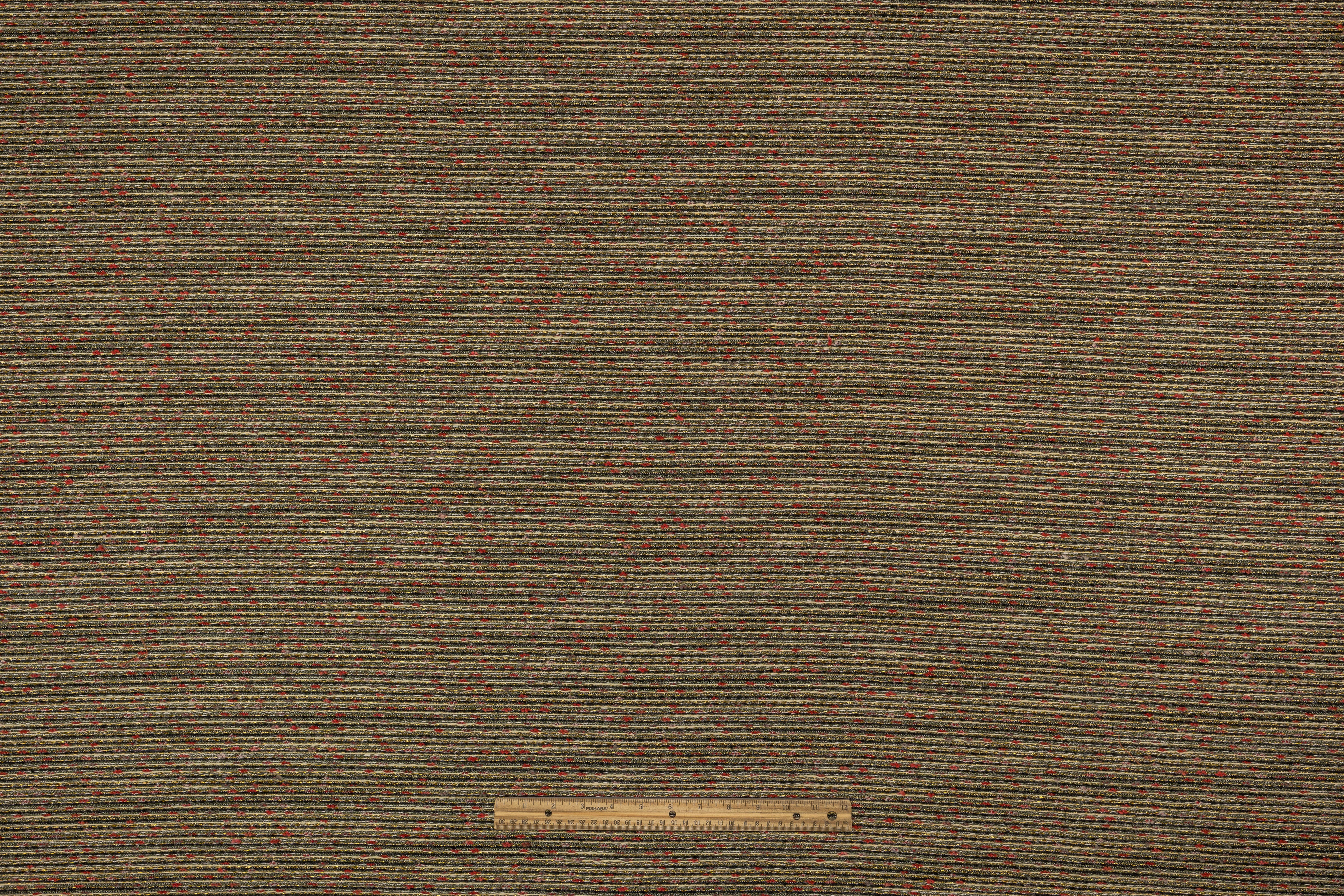 Luigi Verga - Metallic Italian Tweed - Gold / Green / Red