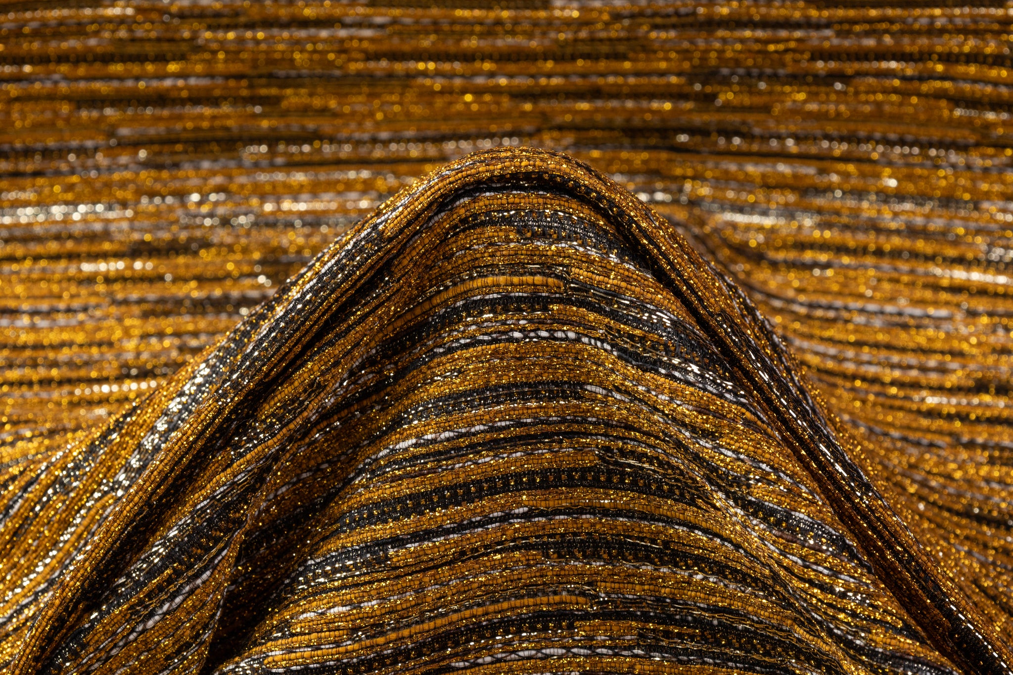 Metallic Gold and Blue Crackle Luxury Brocade main image 0