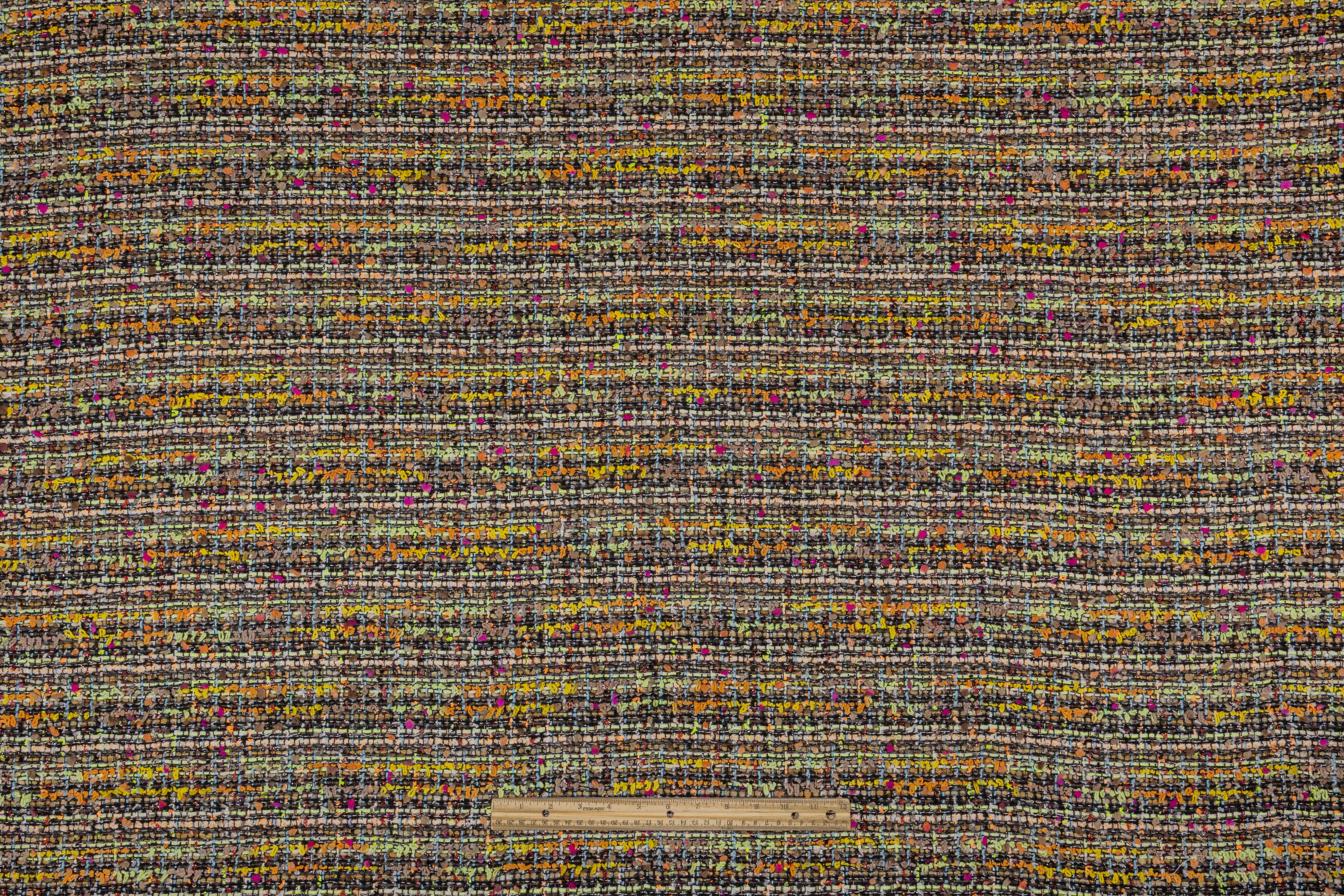 Metallic Cotton Blend Italian Tweed - Multicolor