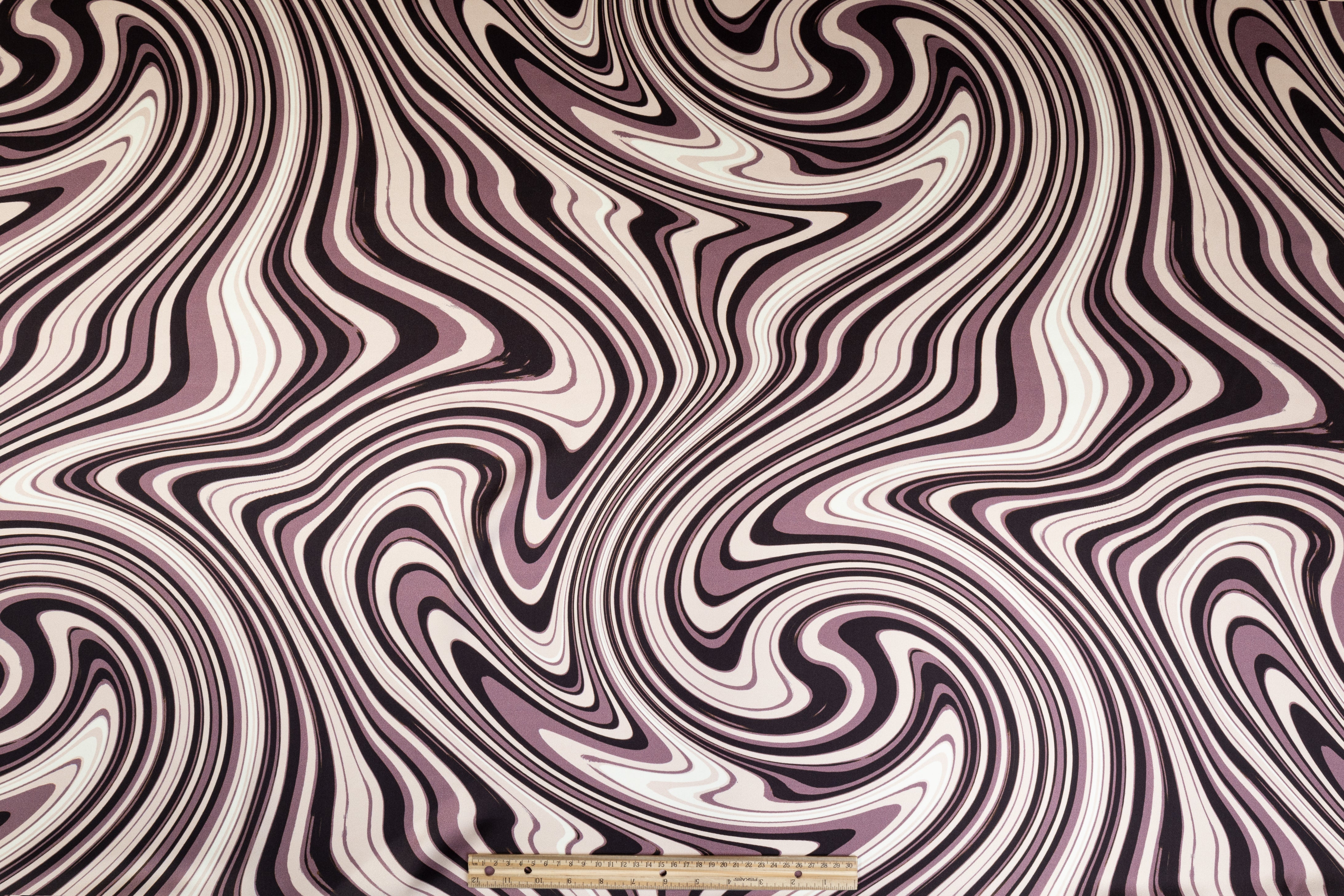 Wavy Italian Silk Charmeuse - Mauve