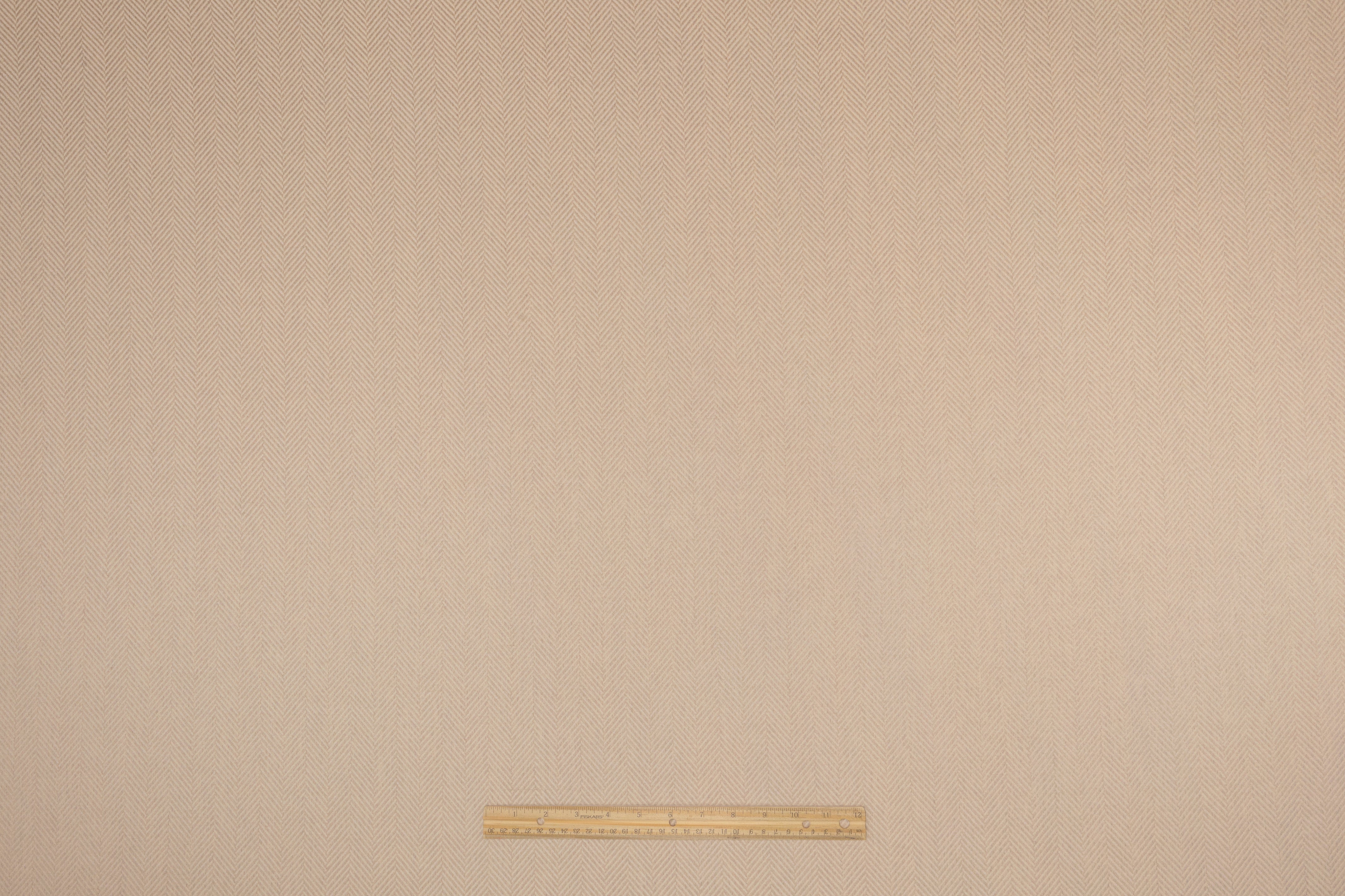 Herringbone Italian Wool - Light Beige