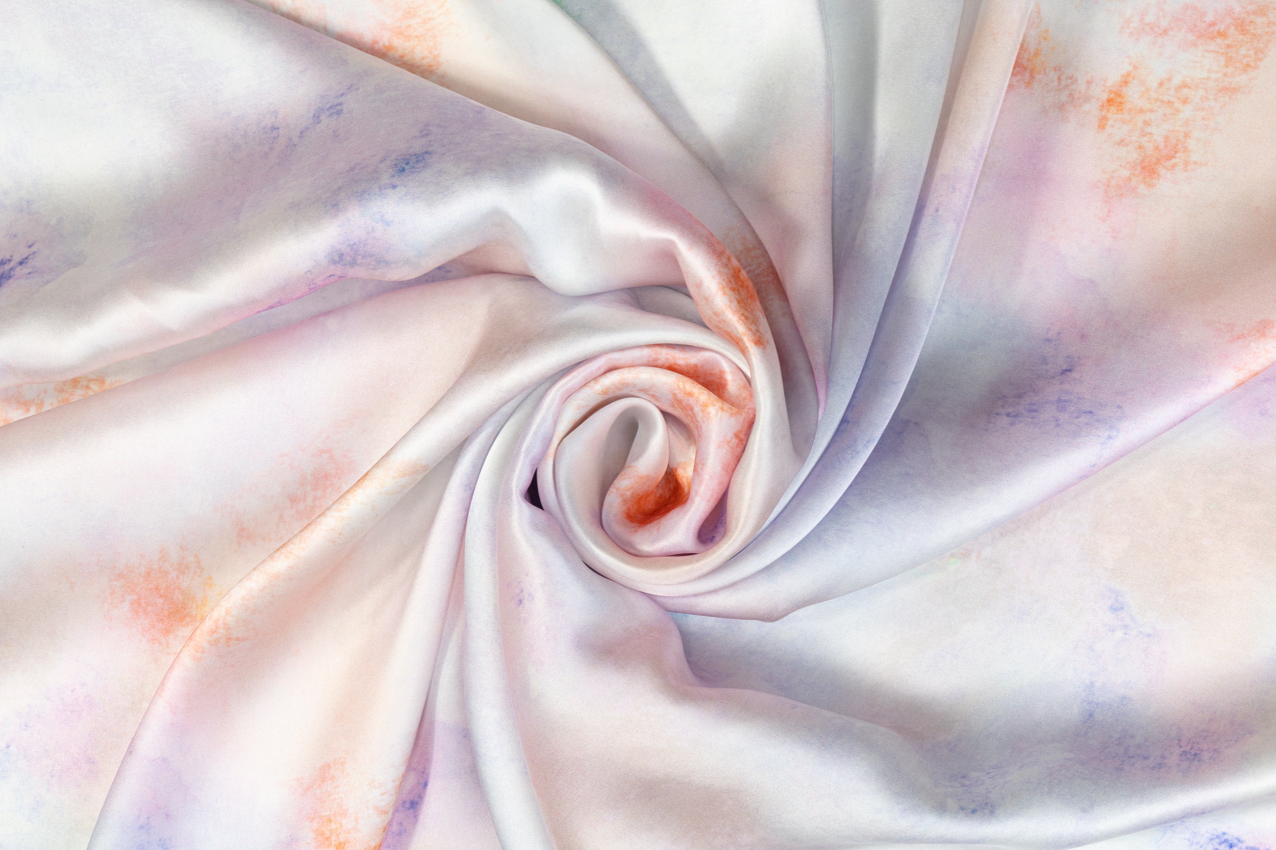 Tie-Dye Italian Silk Charmeuse - Multicolor