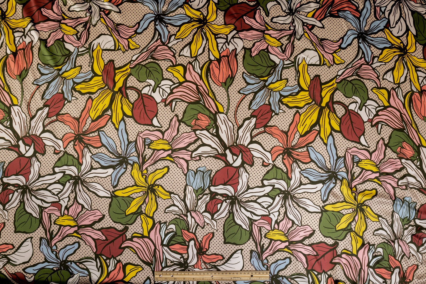 Floral Italian Silk Charmeuse - Multicolor