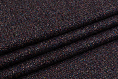 Italian Wool Speckle Tweed - Burgundy