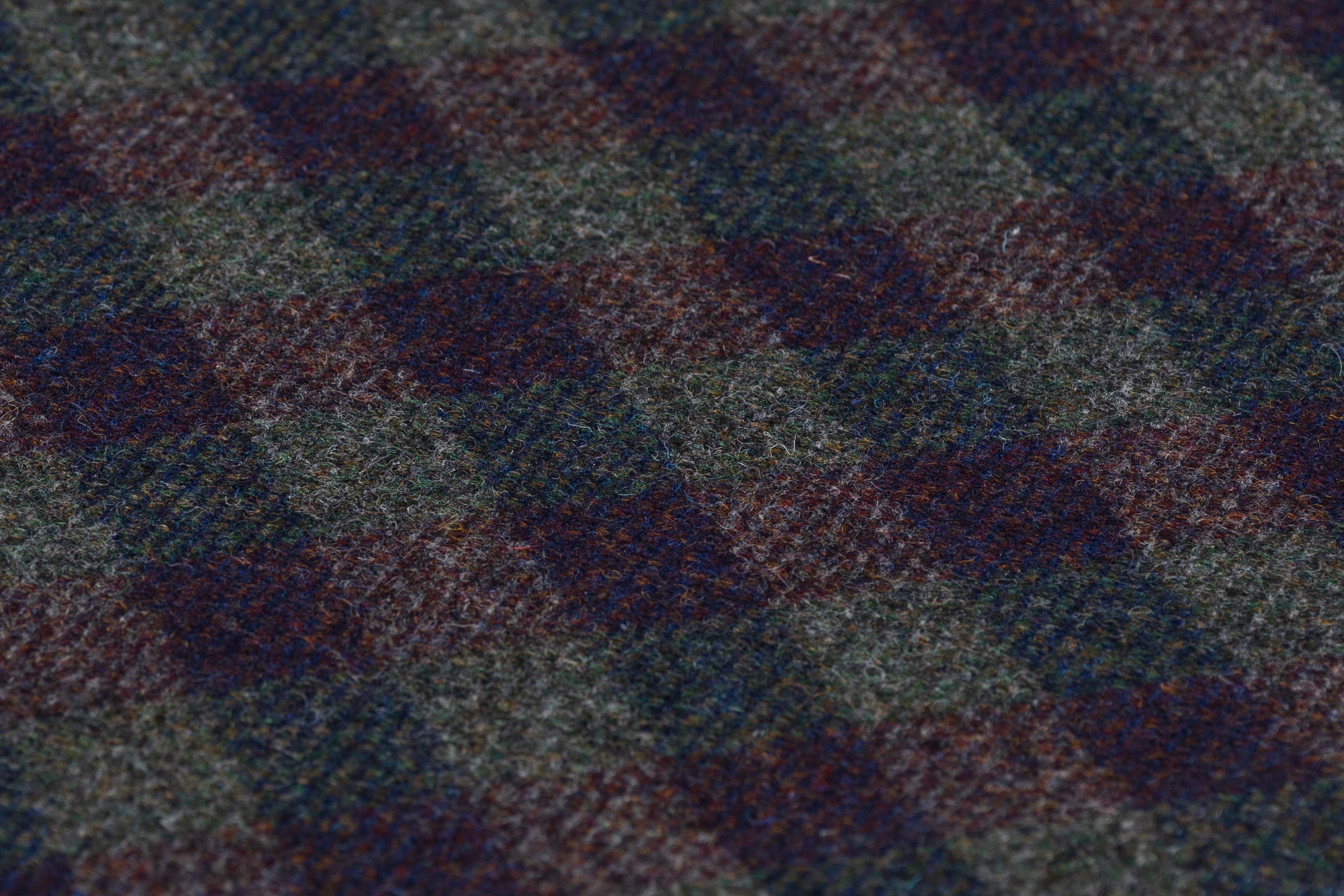 Checked Italian Wool - Navy / Green / Burgundy