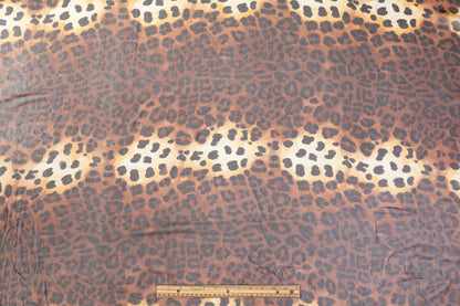 Cheetah Print Silk Chiffon - Brown