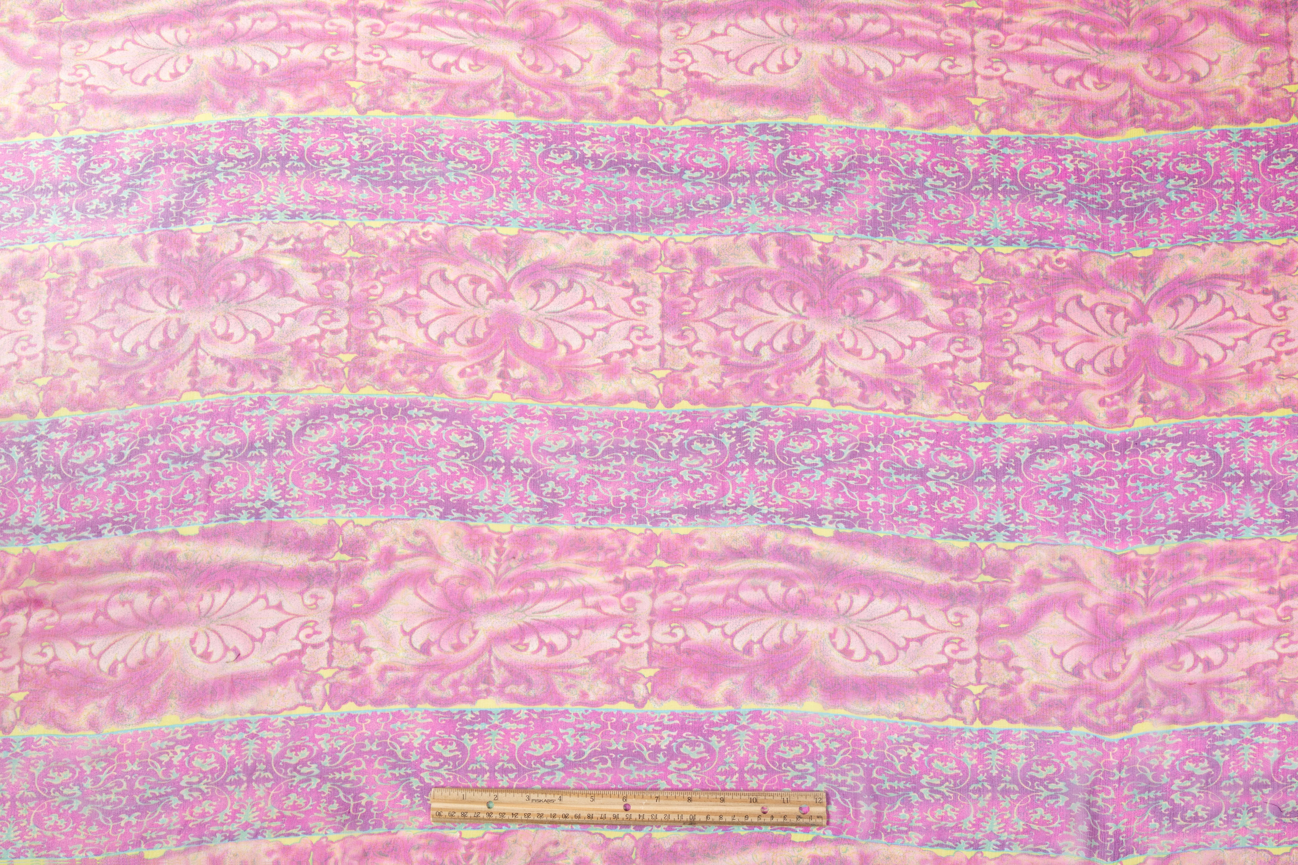 Printed Italian Silk Chiffon - Pink