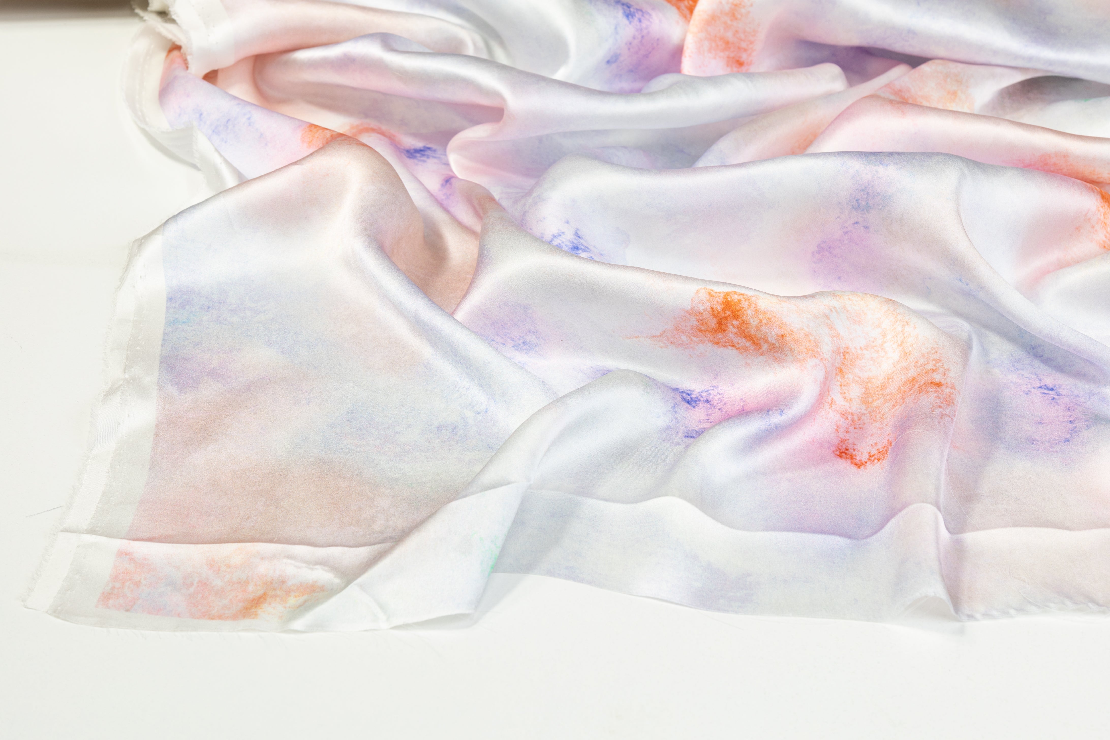 Tie-Dye Italian Silk Charmeuse - Multicolor