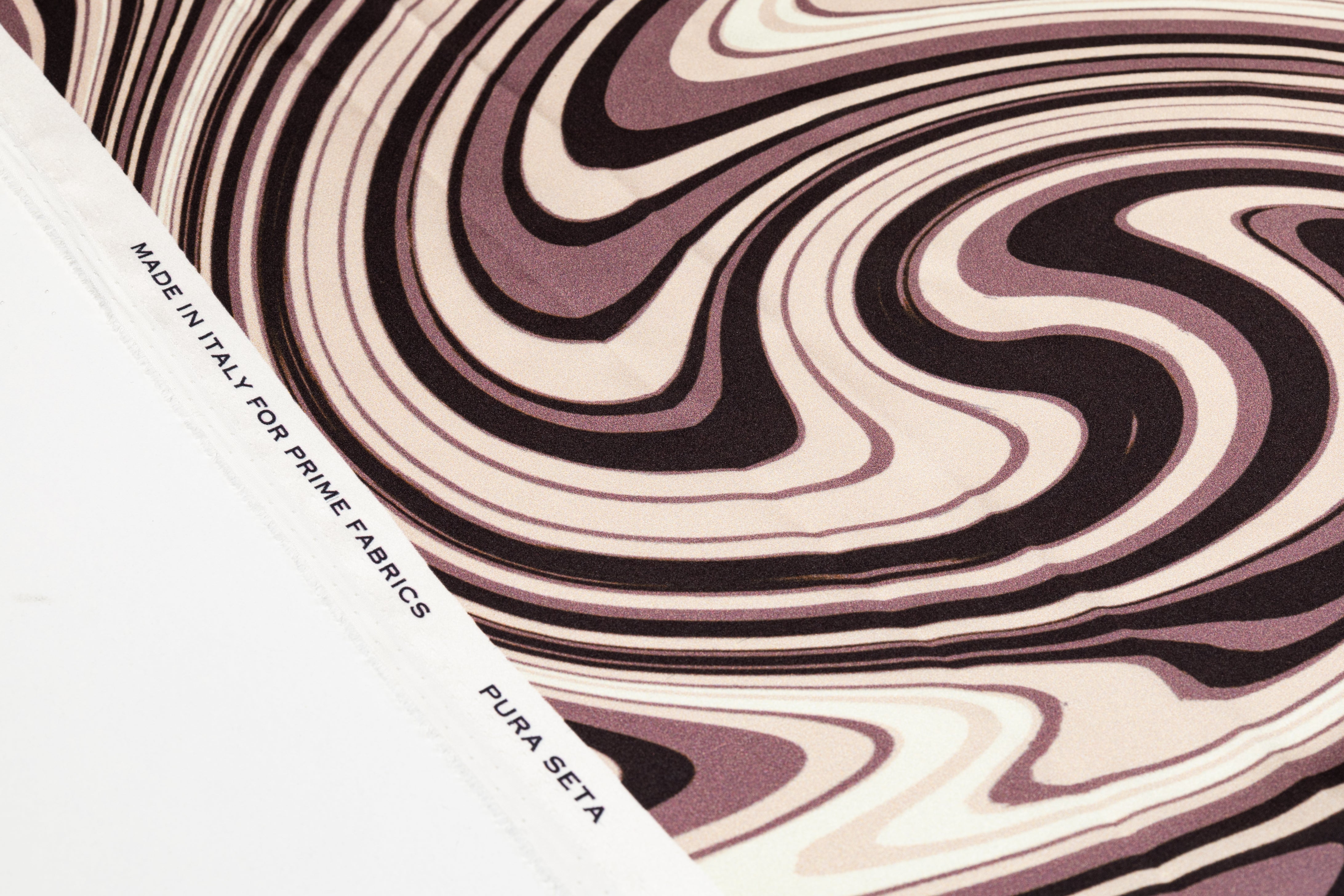 Wavy Italian Silk Charmeuse - Mauve