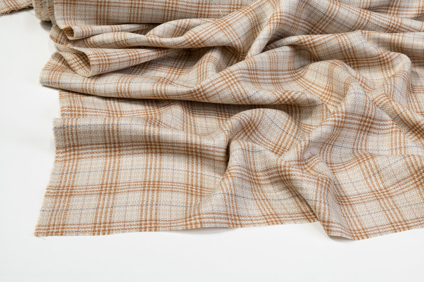 Loro Piana - Plaid Italian Silk and Wool Suiting - Tan