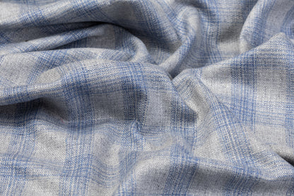 Loro Piana - Italian Silk and Wool Suiting - Blue Gray