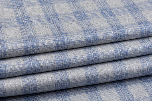 Loro Piana - Italian Silk and Wool Suiting - Blue Gray