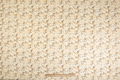 Floral Linen - Beige Khaki