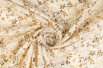 Floral Linen - Beige Khaki