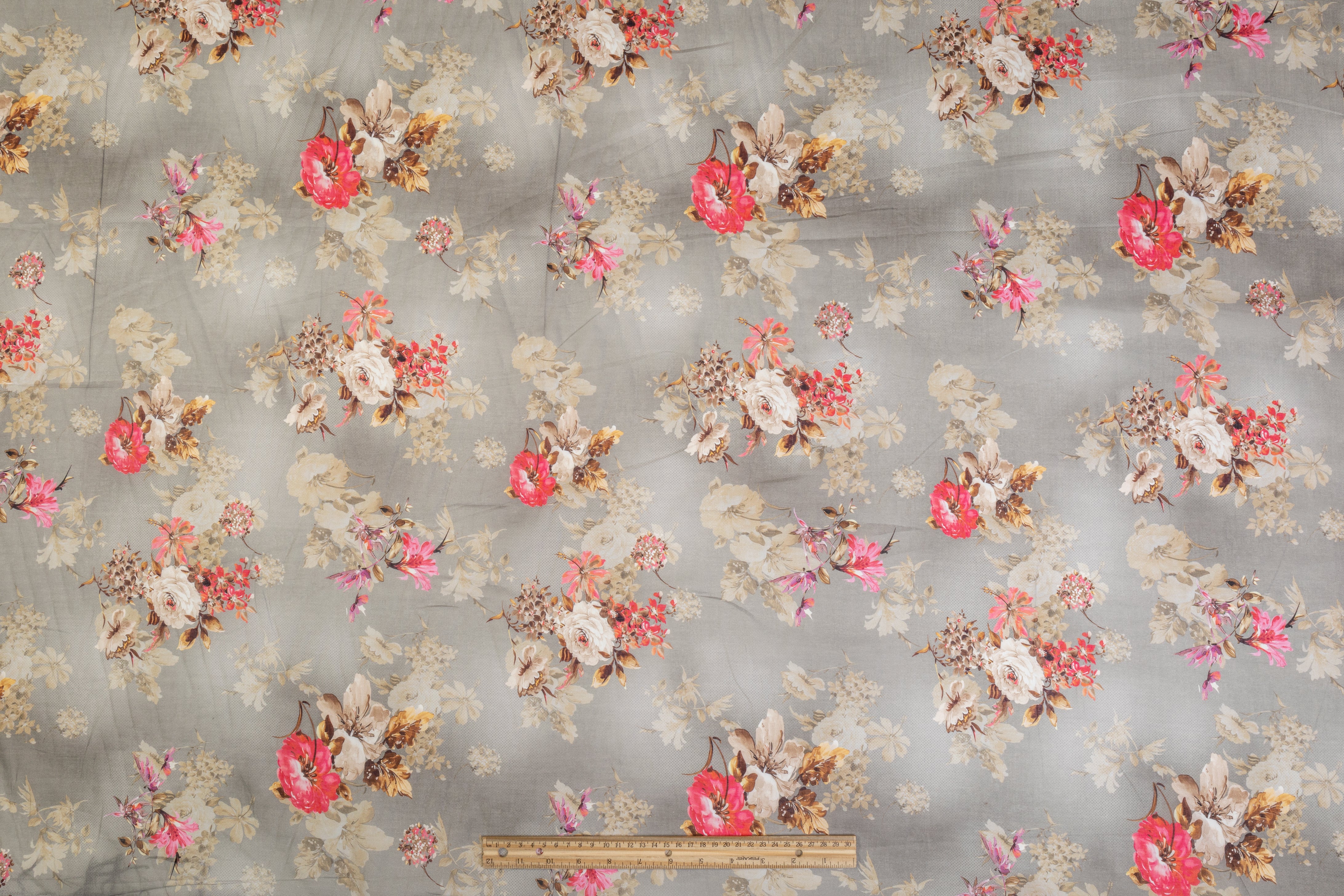 Floral Cotton Voile - Gray Multicolor