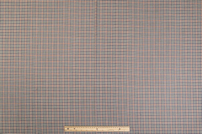 Checked Italian Silk and Wool Suiting - Multicolor
