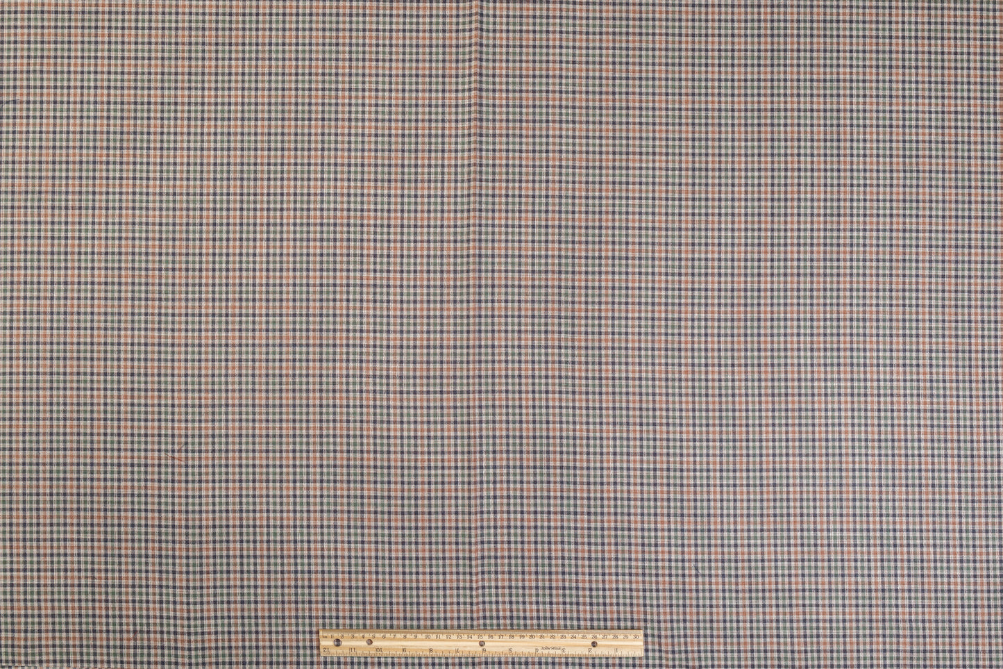 Checked Italian Silk and Wool Suiting - Multicolor