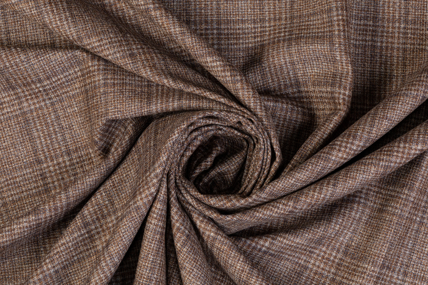 Plaid Italian Wool Suiting - Brown