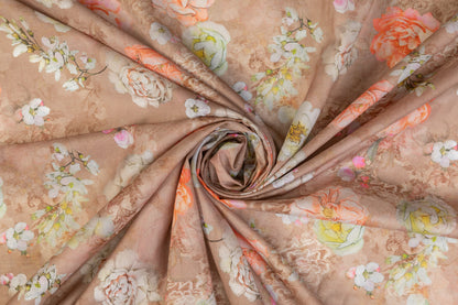 Floral Cotton Voile - Dusty Mauve