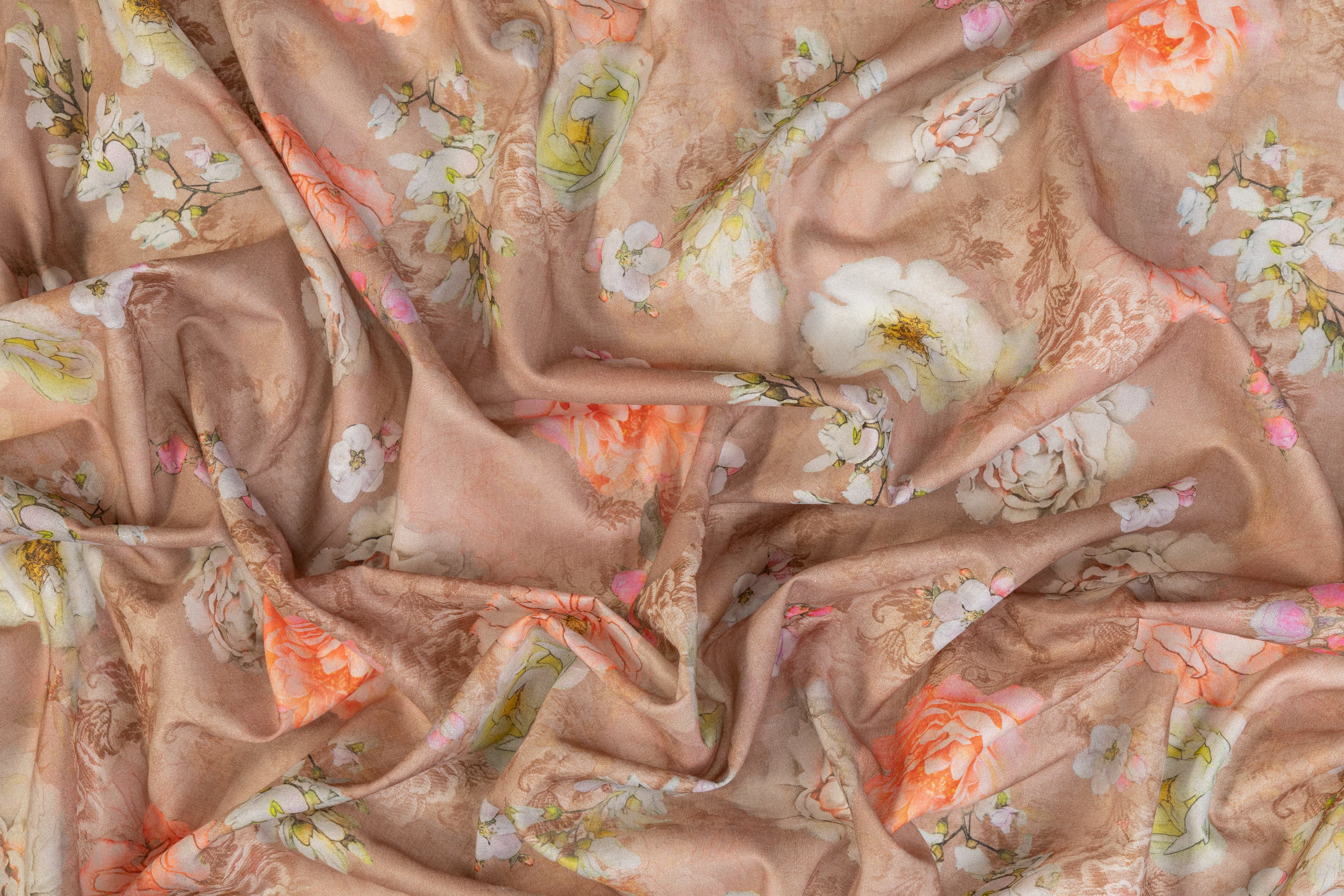 Floral Cotton Voile - Dusty Mauve