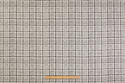 Double Faced Checked Italian Wool Jacquard - Black / Off White