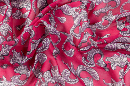 Valentino - Italian Silk Cotton Voile - Raspberry Pink