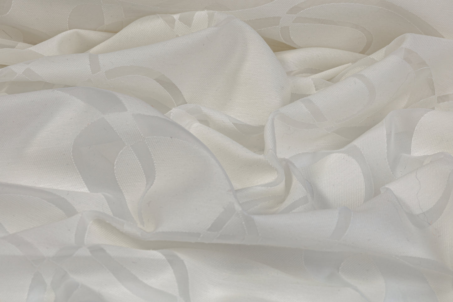 Abstract Italian Cotton Nylon Burnout - Ivory