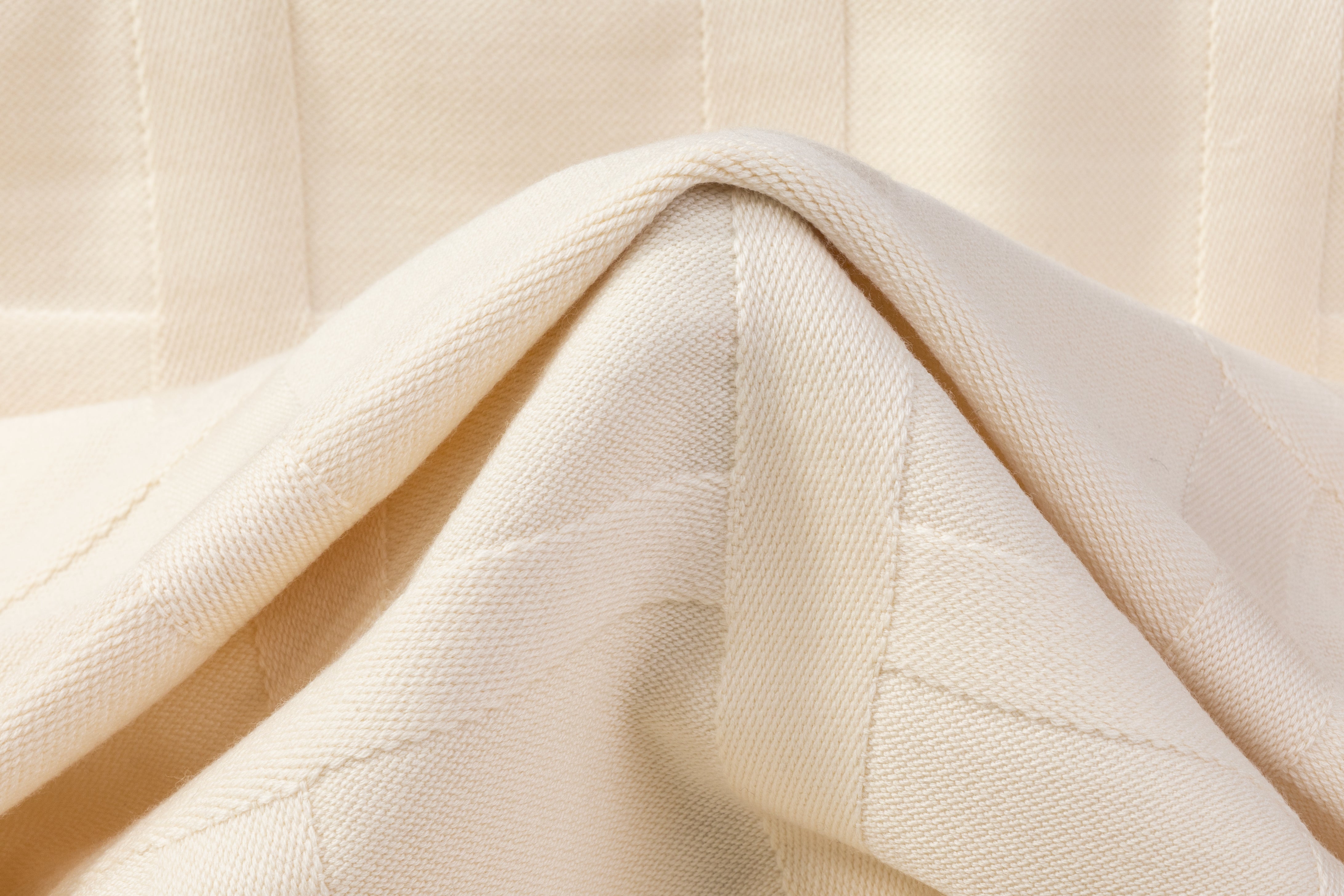 Valentino Windowpane Italian Mohair Wool Coating Off White