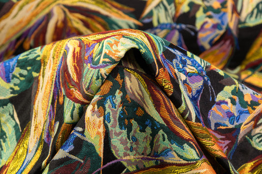 Tropical Italian Brocade - Blue / Green / Yellow