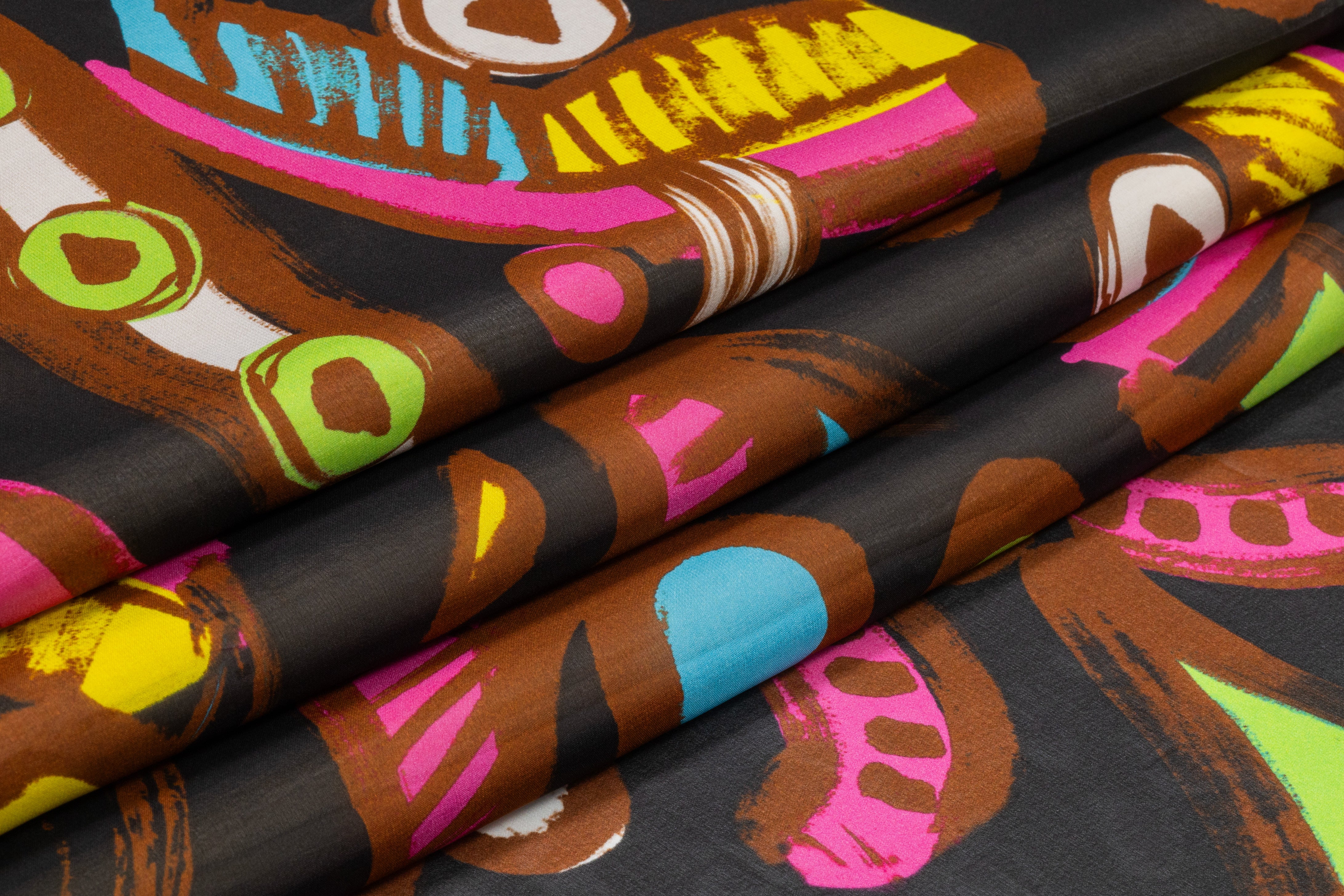 Abstract Italian Silk Chiffon - Multicolor