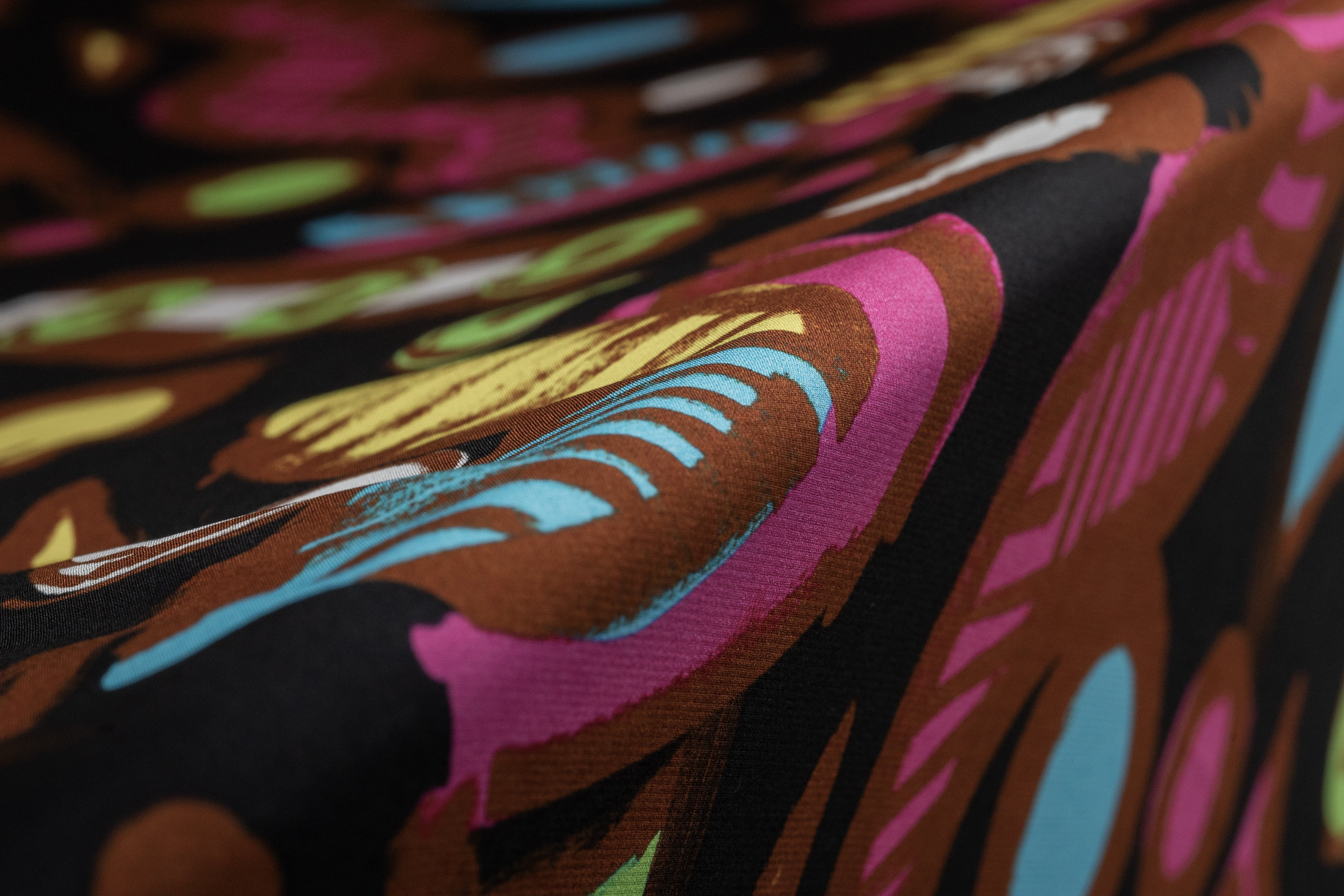 Abstract Italian Silk Chiffon - Multicolor