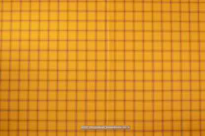 Tartan Italian Wool Suiting - Yellow
