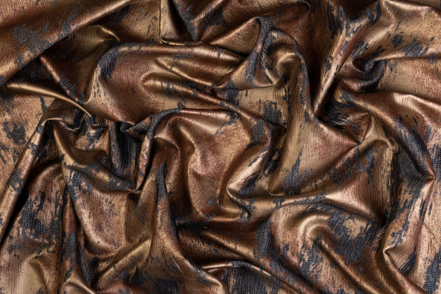 Abstract Metallic Brocade - Copper / Gray