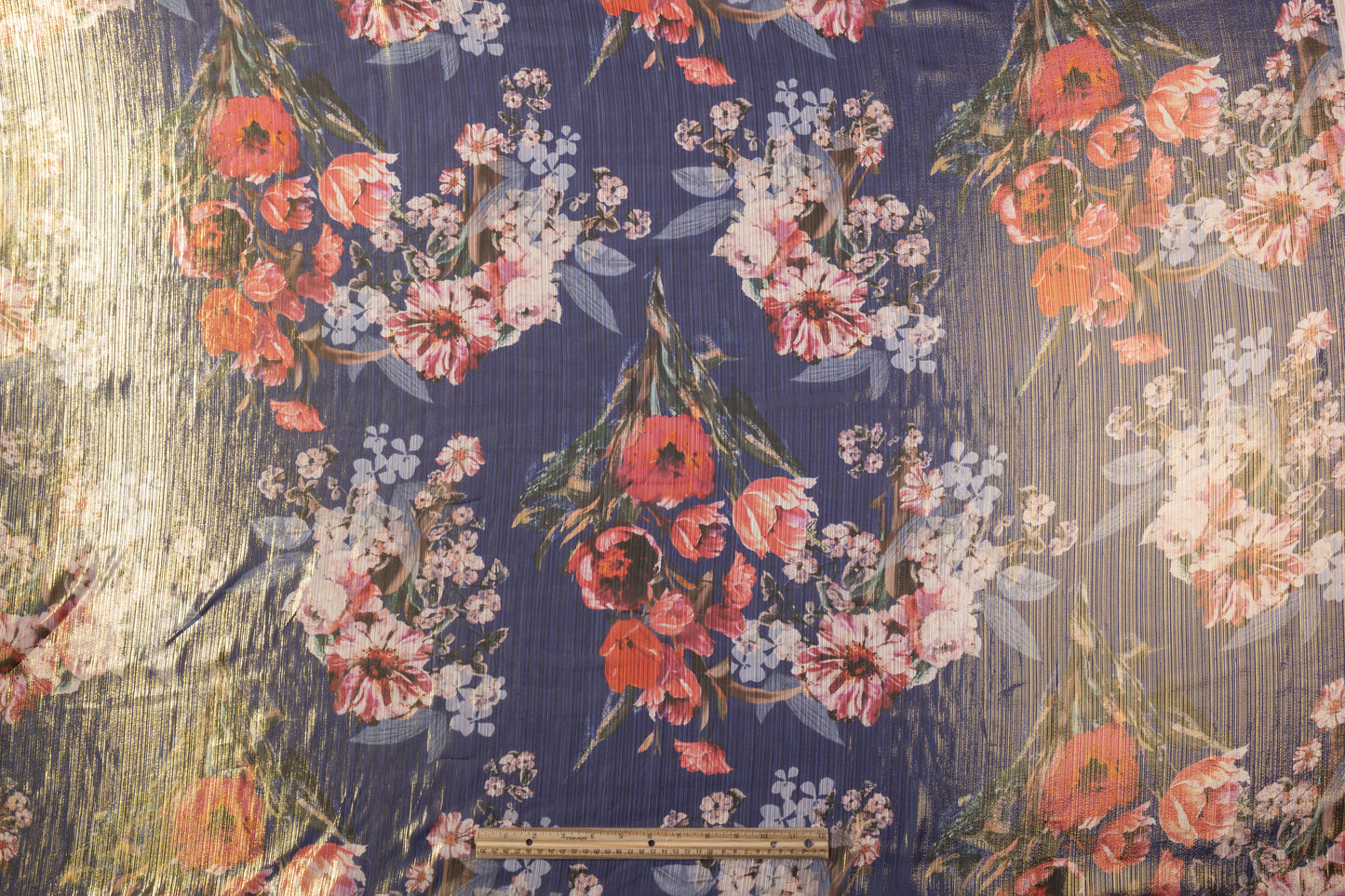 Emanuel Ungaro - Silk Chiffon Lamé - Blue