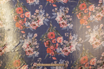 Emanuel Ungaro - Silk Chiffon Lamé - Blue