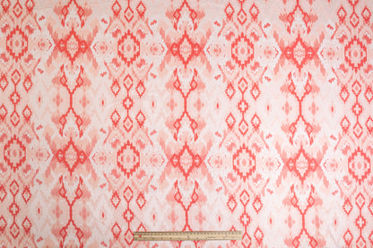 Ikat Brocade - Coral Pink