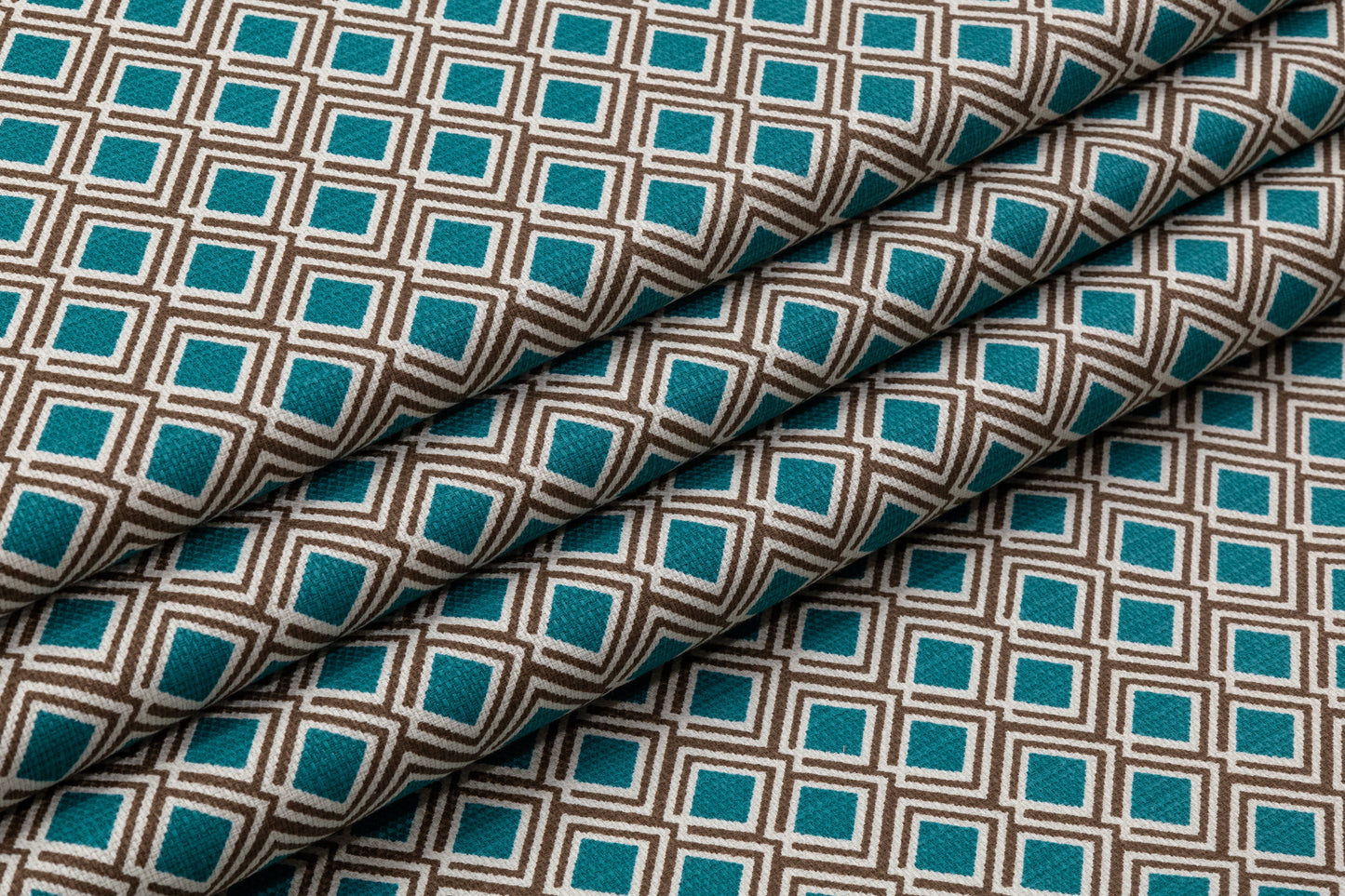 Max Mara - Textured Cotton Print - Teal / Brown / White