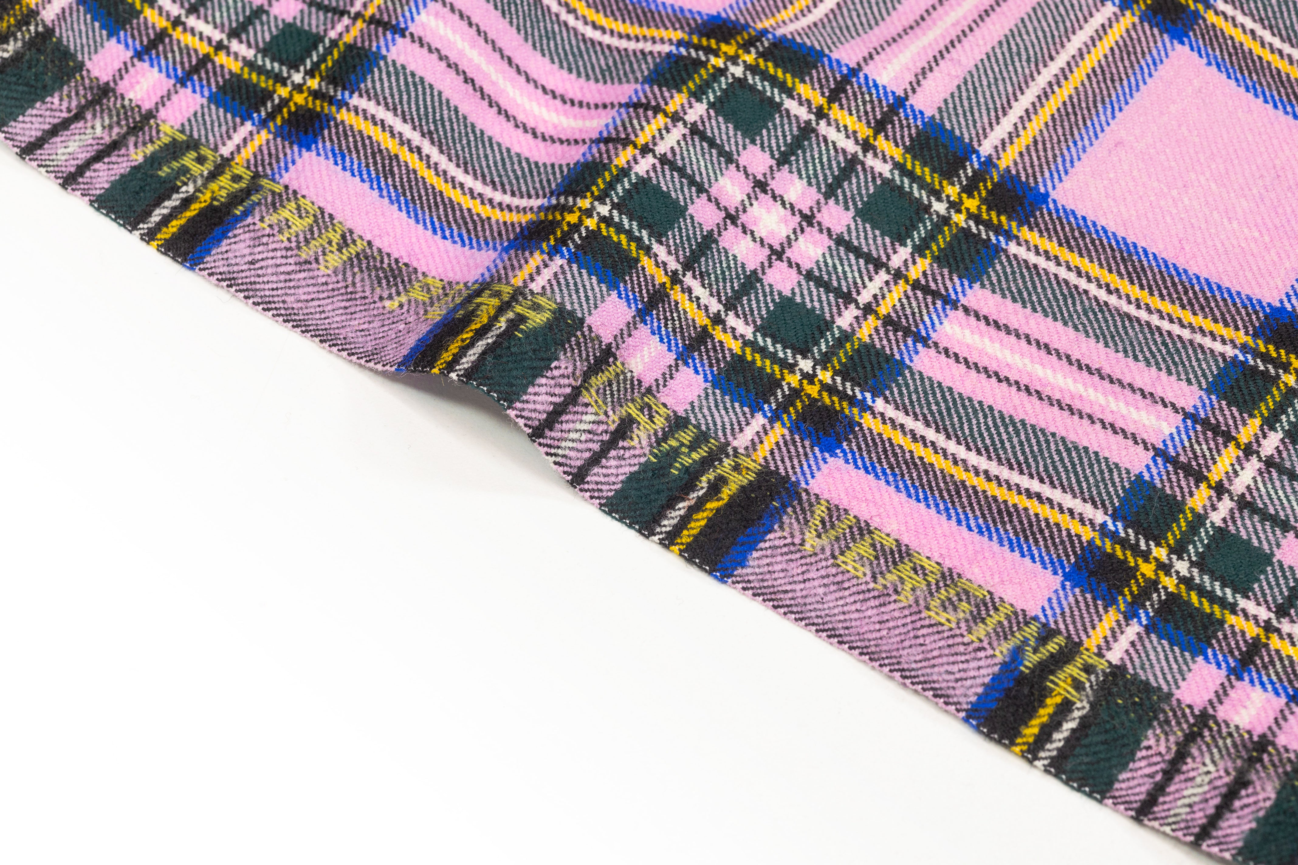 Tartan Italian Wool Suiting - Pink / Green / Blue / Yellow