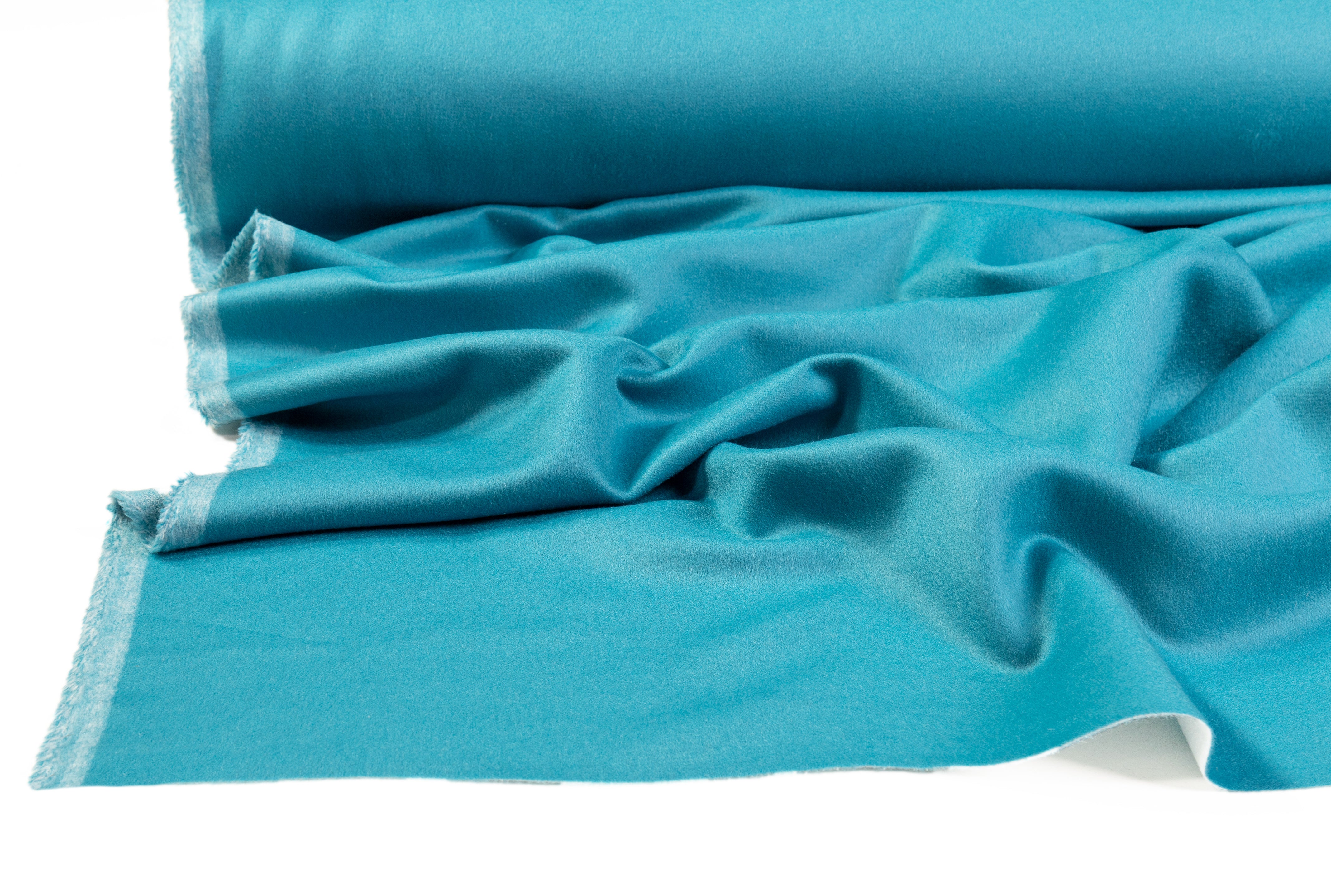 Loro Piana - Double Faced Italian Cashmere Coating - Lagoon Blue / Icy Blue